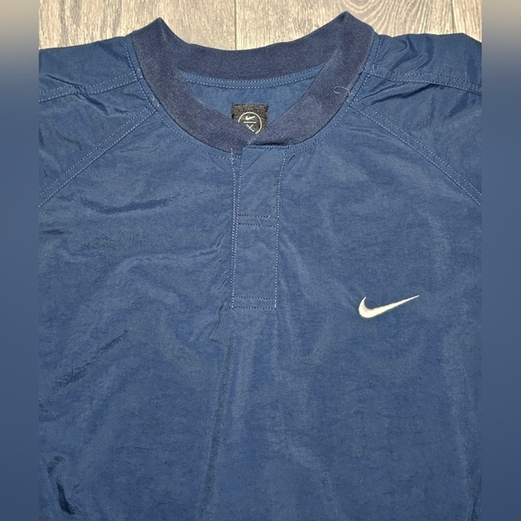 Nike Golf Windbreaker Pullover Jacket Blue Nylon Chest Swoosh Men's XXL 90s Y2K - Picture 3 of 6